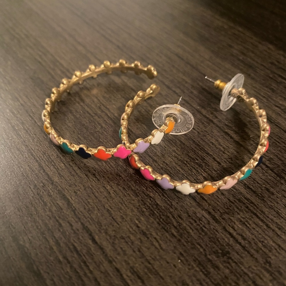 Fun, colorful, hoop earrings!